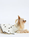 Pleated Dress with Embroider (Cream)