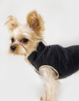 Sleeveless Puffer Jacket with Golden Logo