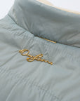 Sleeveless Puffer Jacket with Golden Logo