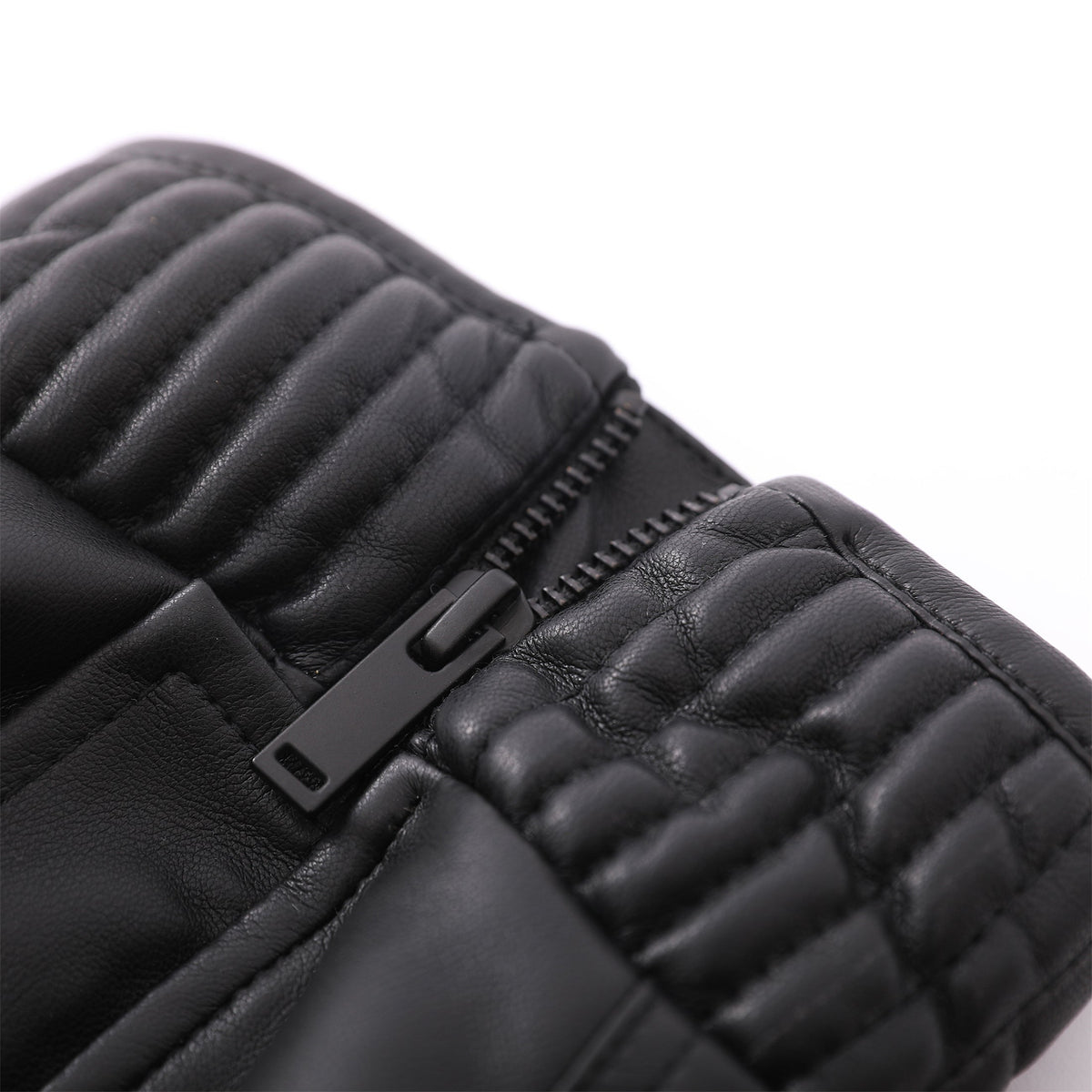 Turtleneck Leather Jacket