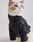 Turtleneck Leather Jacket