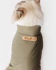 Zip Up Puffer Jacket with Golden Logo
