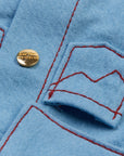 Top-Stitched Shirt (Blue)