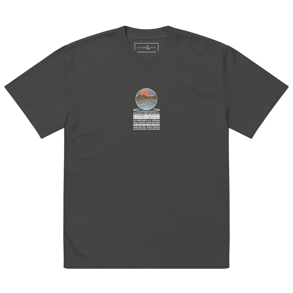 Panoramic Peaks Explore Co. Oversized Cotton T-Shirt