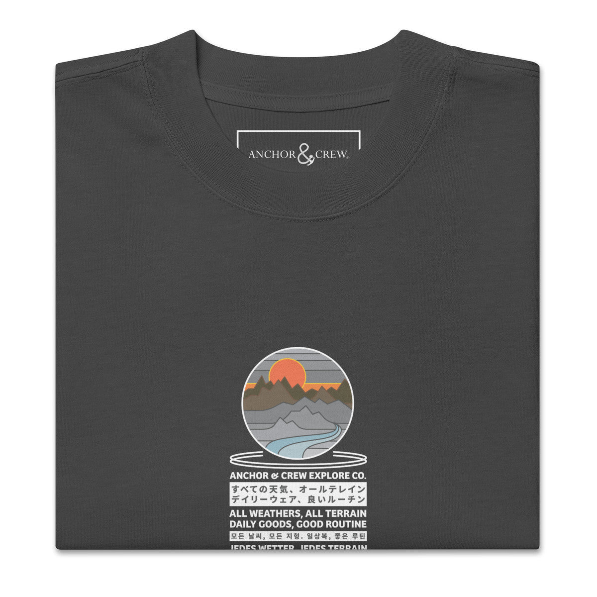 Panoramic Peaks Explore Co. Oversized Cotton T-Shirt