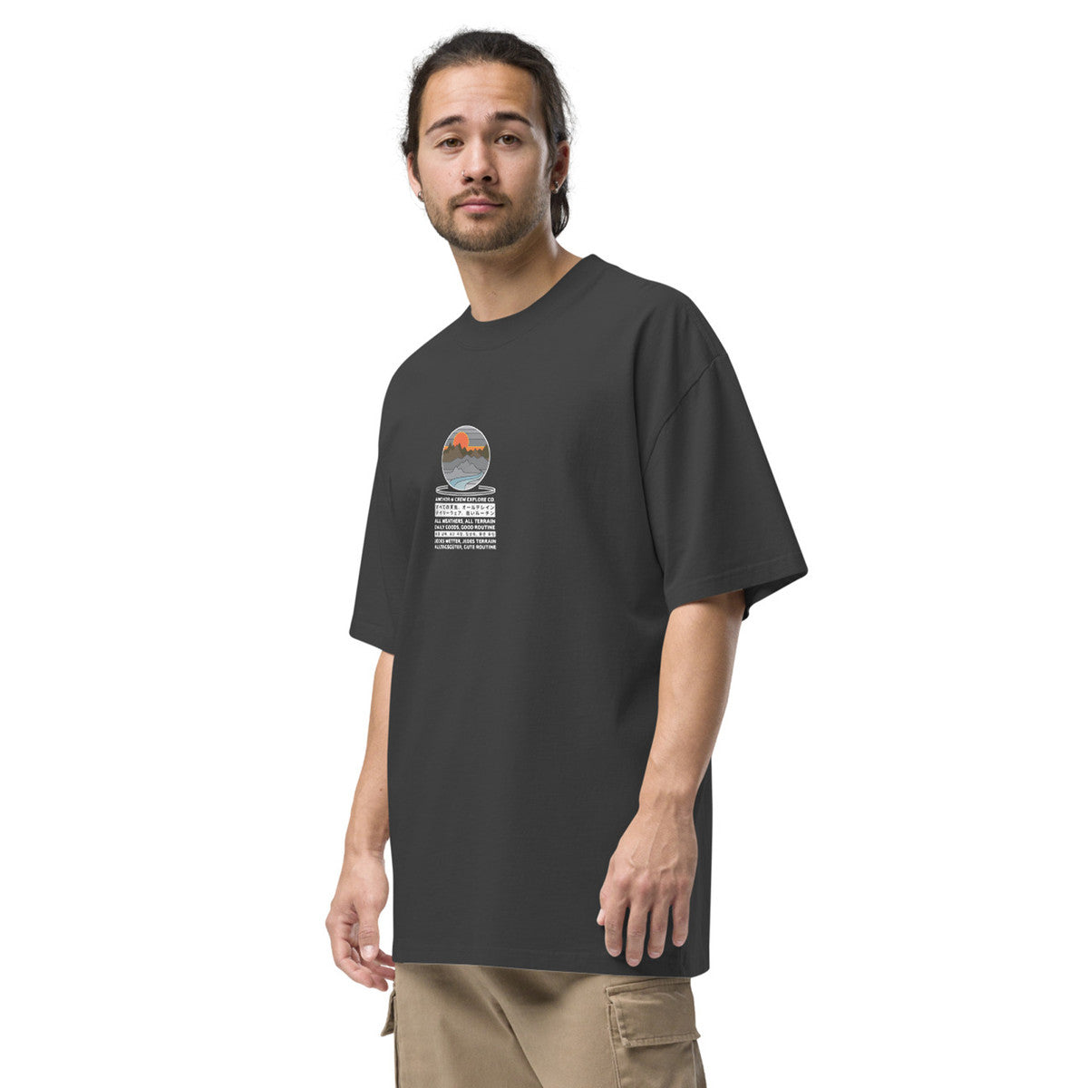 Panoramic Peaks Explore Co. Oversized Cotton T-Shirt
