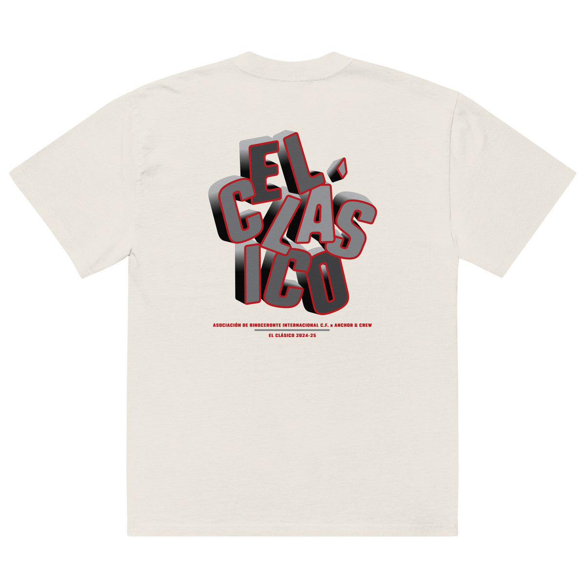 Rinoceronte C. F. El Clasico Football Oversized Cotton T-Shirt