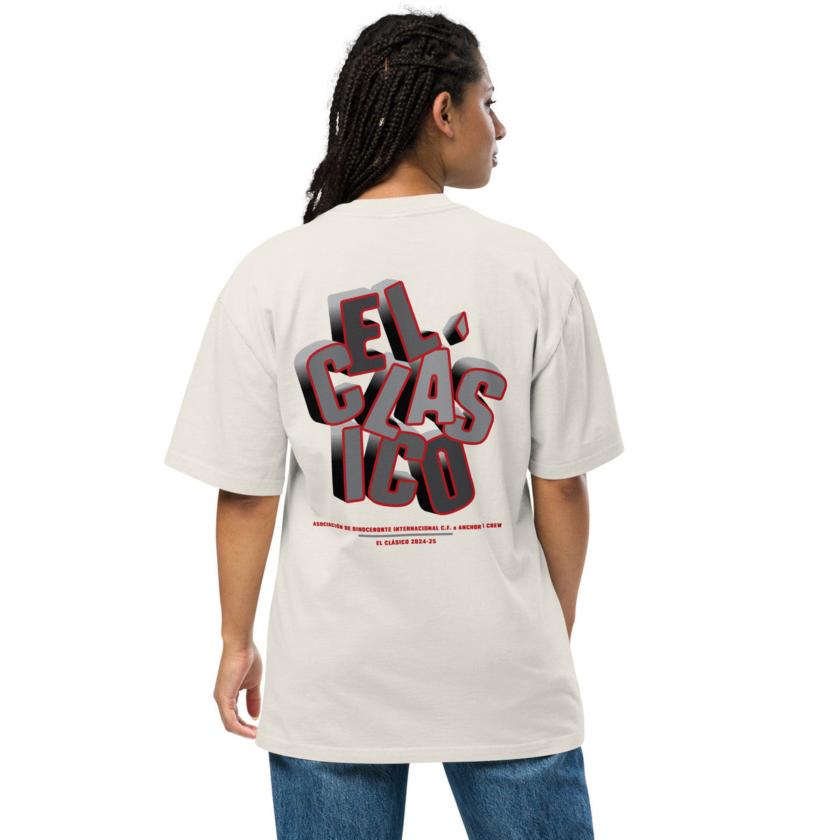 Rinoceronte C. F. El Clasico Football Oversized Cotton T-Shirt