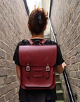 Handmade Leather City Backpack - Oxblood