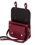 Leather Midi Satchel - Oxblood