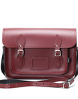 Handmade Leather Satchel - Oxblood Red