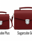 Handmade Leather Sugarcube Handbag - Oxblood