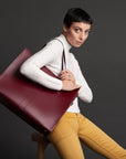 Handmade Leather Shopper - Ivy Green