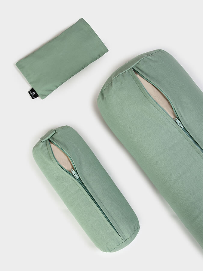 Yoga Studio Organic Meditation Bolster &amp; Eye Pillow Set - Relax