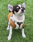 Tiny Trails Step In Soft Touch Suede Effect Faux Fur Lined Puppy and Small Dog Harness Mocha