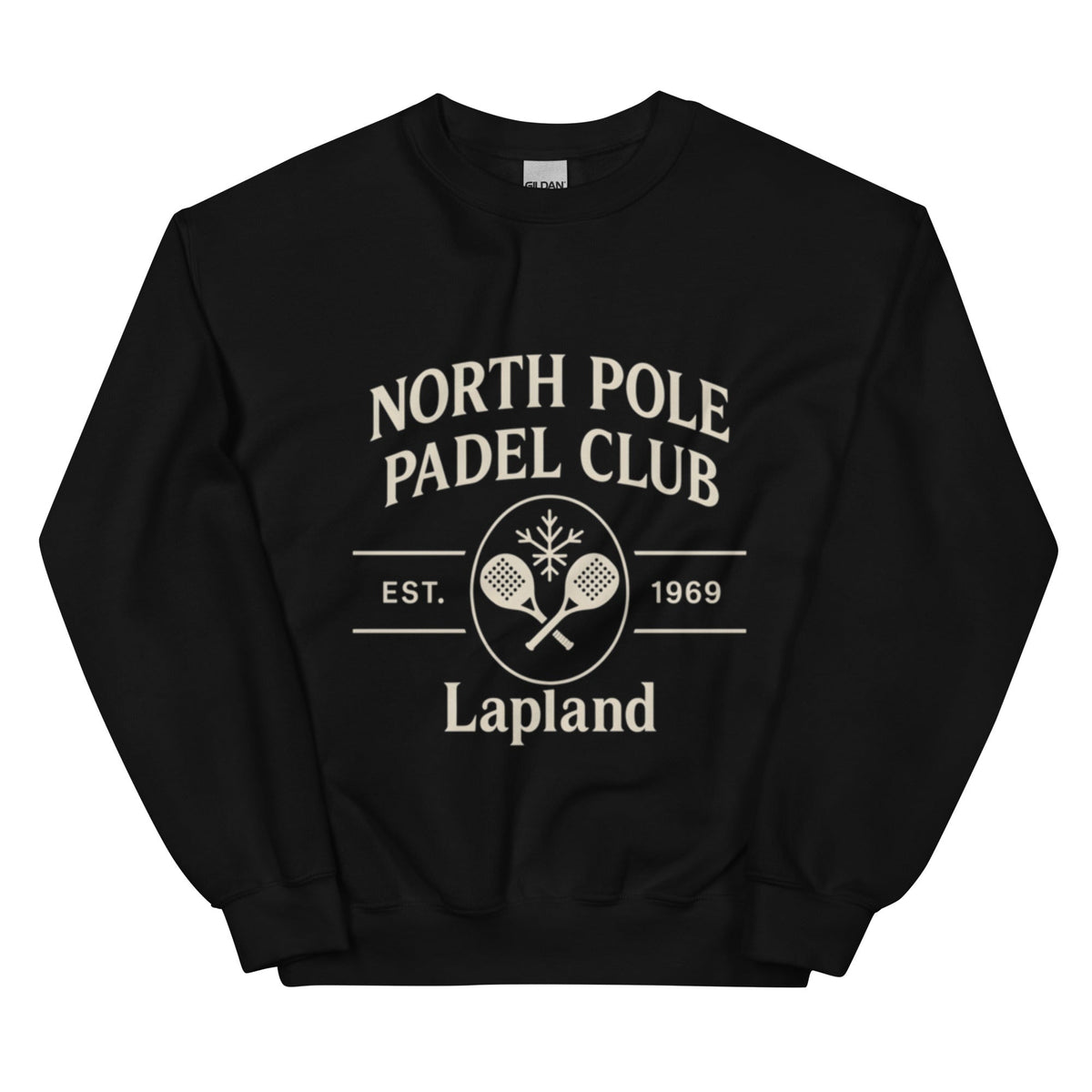 Padel North Pole Christmas Jumper — Unisex Sweatshirt Black