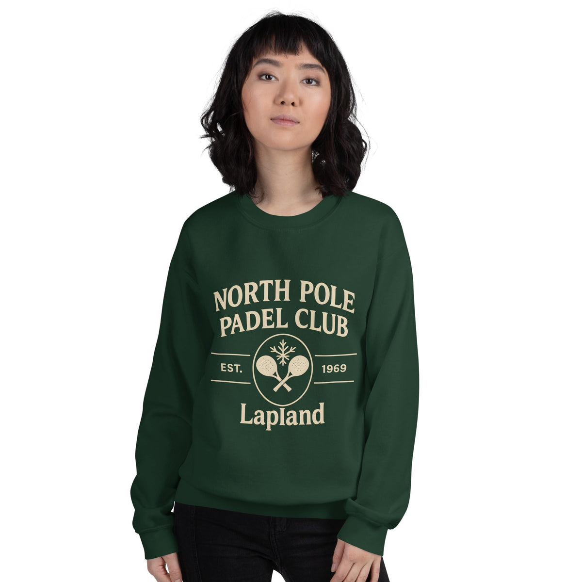 Padel North Pole Christmas Jumper — Unisex Sweatshirt Green