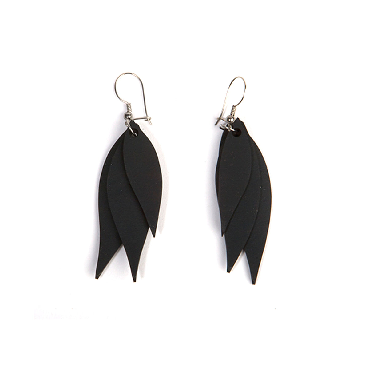 Flake Recycled Rubber Earrings - Eco Friendly