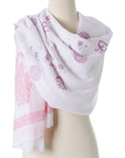 Lilac Paisley Cotton Shawl Hand Blocked