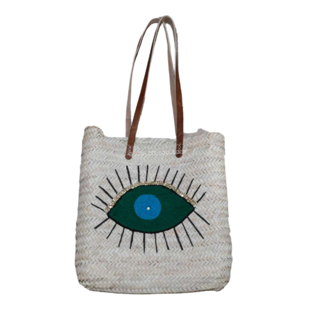 Wicker Bag Blue Eye