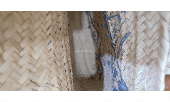 Wicker Bag Blue Eye