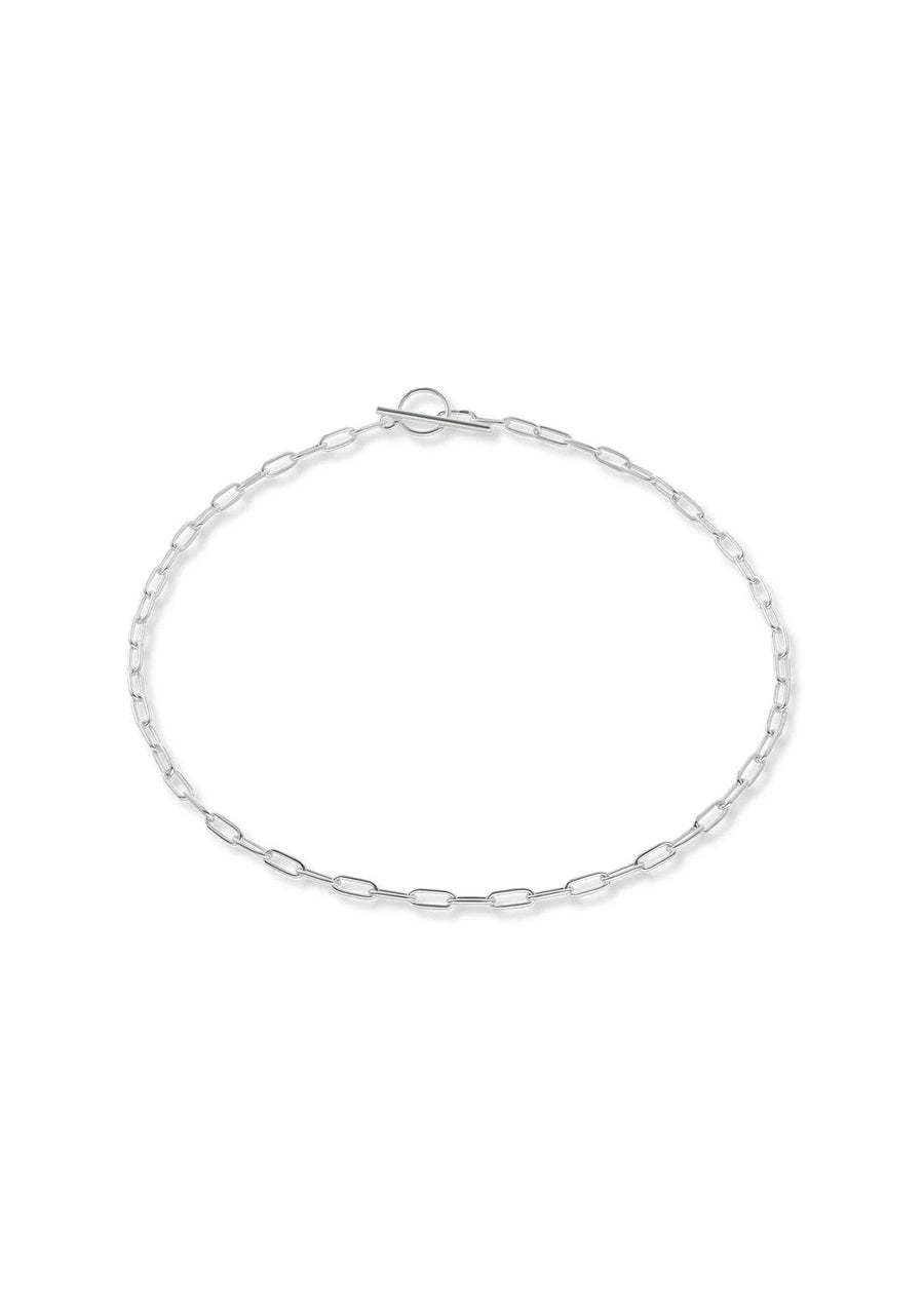 Paper Clip Choker - Silver