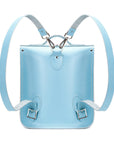 Handmade Leather City Backpack - Pastel Baby Blue