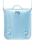 Handmade Leather City Backpack - Pastel Baby Blue