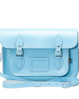 Handmade Leather Satchel - Pastel Baby Blue