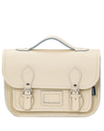 Leather Midi Satchel - Pastel Cream