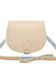 Handmade Leather Saddle Bag - Pastel Cream
