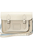 Handmade Leather Satchel - Pastel Cream
