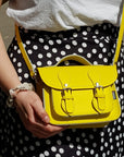 Handmade Leather Micro Satchel - Pastel Daffodil Yellow