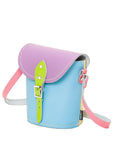 Handmade Leather Barrel Bag - Pastel Kaleidoscope