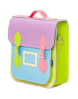 Handmade Leather City Backpack - Pastel Kaleidoscope