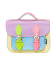 Handmade Leather Micro Satchel - Pastel Kaleidoscope