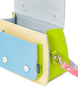 Handmade Leather Micro Satchel - Pastel Kaleidoscope