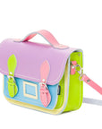 Leather Midi Satchel - Pastel Kaleidoscope
