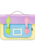 Handmade Leather Satchel - Pastel Kaleidoscope