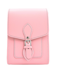 Handmade Leather Festival Phone Bag - Pastel Pink