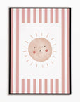 Boho Sunshine Print - Pale Red Stripes
