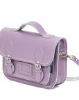 Leather Midi Satchel - Pastel Violet