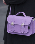 Handmade Leather Micro Satchel - Pastel Violet