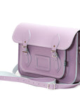 Handmade Leather Satchel - Pastel Violet