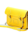 Handmade Leather Satchel - Pastel Daffodil Yellow