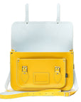 Handmade Leather Satchel - Pastel Daffodil Yellow