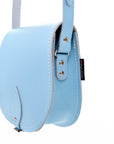 Handmade Leather Saddle Bag - Pastel Baby Blue