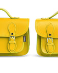 Handmade Leather Micro Satchel - Pastel Daffodil Yellow