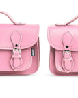 Handmade Leather Micro Satchel - Pastel Pink