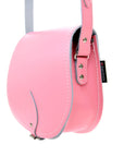Handmade Leather Saddle Bag - Pastel Pink